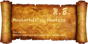 Mesterházy Beatrix névjegykártya