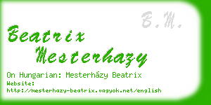 beatrix mesterhazy business card